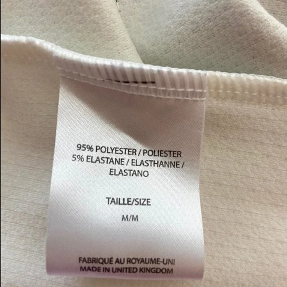 Suzy Shier Sleeveless Fit & Flare White Dress with Lace Border - Picture 3 of 4